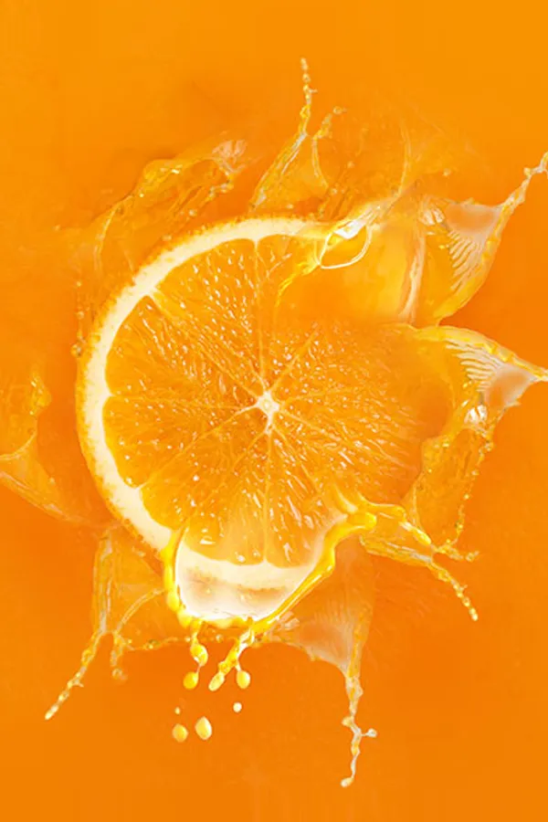 High-Dose-Vitamin-C-Treatment An orange slice dropped into orange juice. Get High Dose Vitaman C IV treatment from Christine Collins, MD in Westside/Beverly Hills.