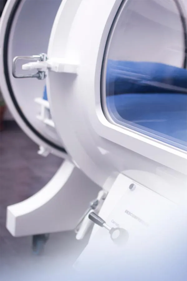 Hyperbaric-Oxygen-Treatment A hyperbaric oxygen chamber. Get Hyperbaric Oxygen Therapy (HBOT) from Christine Collins, MD in Westside/Beverly Hills.
