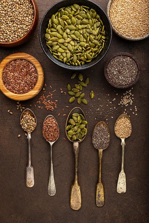 Mineral-Vitamin-Injection-Treatment A selection of mineral-rich seeds. Get Mineral Vitamin Injection treatment from Christine Collins, MD in Westside/Beverly Hills.