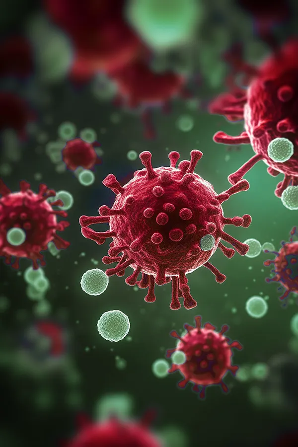 Post-Covid-Treatment A 3D illustration of the covid virus. Get post-covid treatment from Christine Collins, MD in Westside/Beverly Hills.